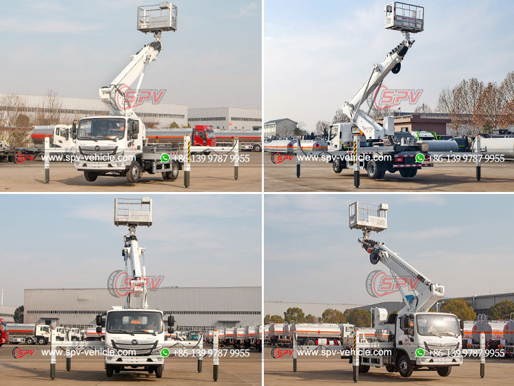 FOTON 30M Hydraulic Aerial Cage Truck - Stainless Steel Cage